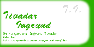 tivadar imgrund business card